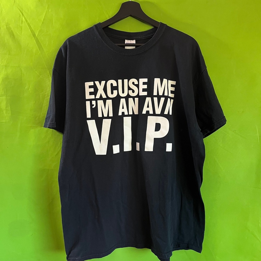 Vegas AVN VIP Brazzers VTG Shirt Mens XL Black Heavy Cotton Short Sleeve Tee
